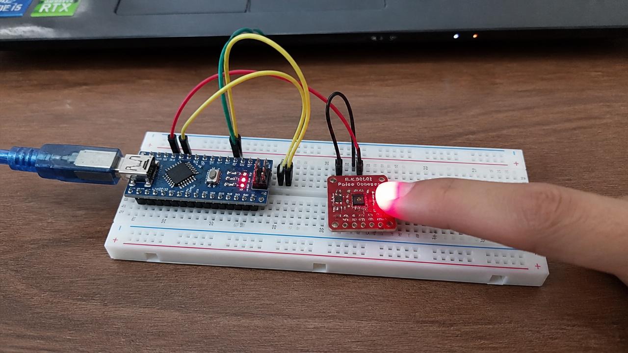 Build a heart-rate and SpO₂ biosensor — reference photo of equipment and materials